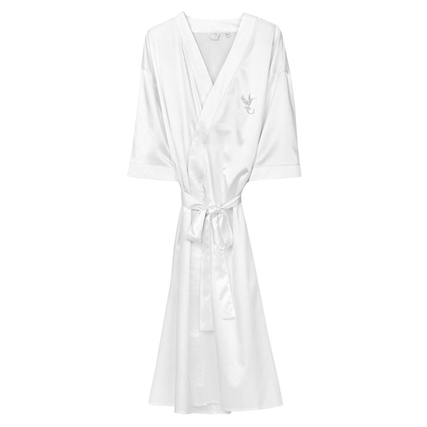 Doctor Bird Embroidered Satin Robe