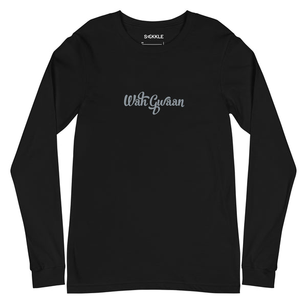 Wah Gwaan Script Embroidered LS T-Shirt