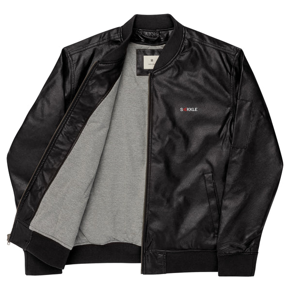 Sekkle Leather Bomber Jacket