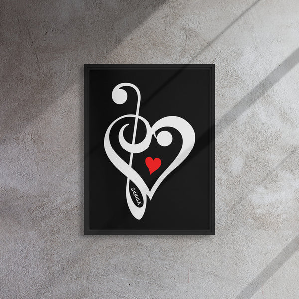 Heart Of Music Framed canvas