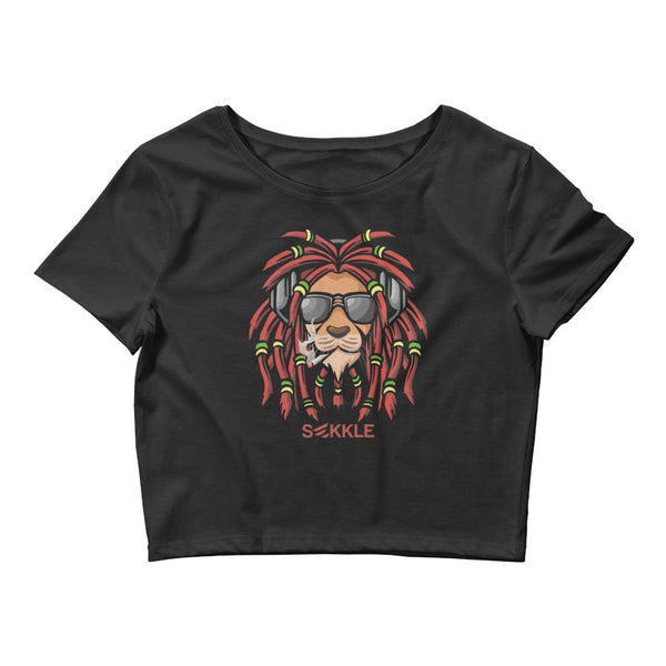 Rasta Lion Women’s Crop Tee