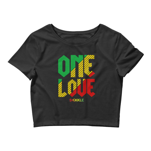 One Love Stripe Women’s Crop Tee