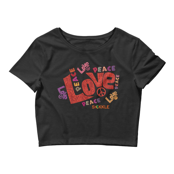 Peace and Love Women’s Crop Tee