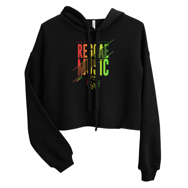 Reggae Music Crop Hoodie