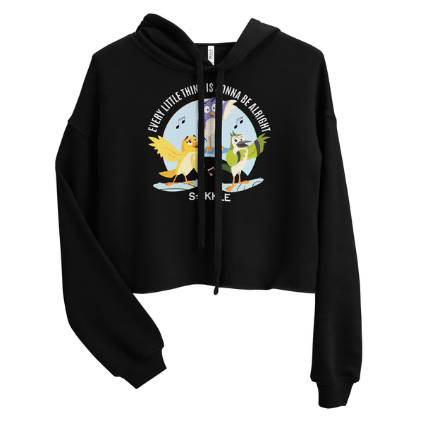 Three Little Birds Crop Hoodie